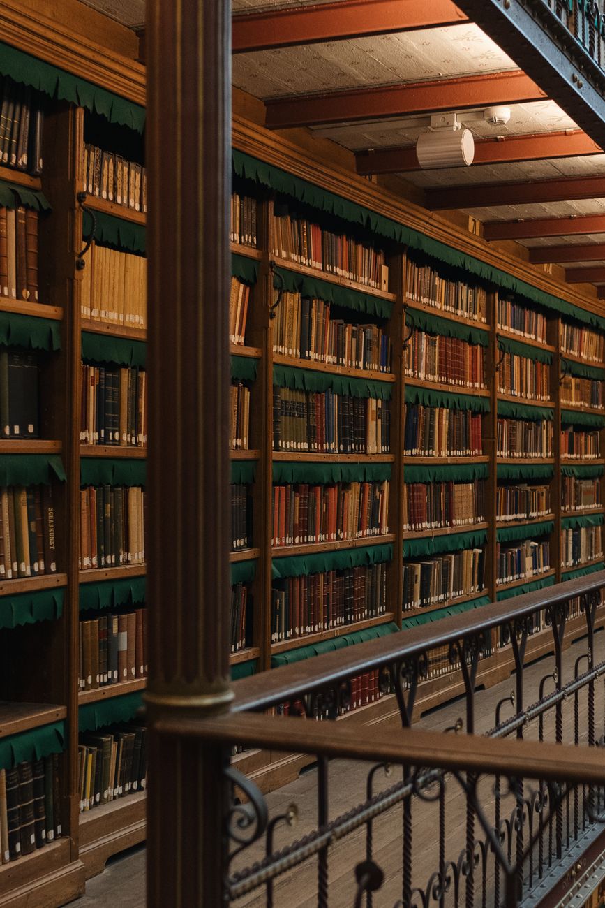 Historic library archive in Europe